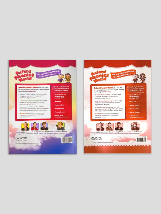 Oxford Phonics World 1, 2, 3, 4, 5, Classbook+Workbook, A4 format