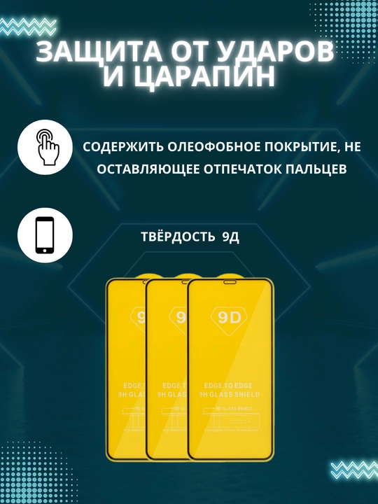 Защитное стекло для iPhone 11/12/13/14/15 PRO/MAX, с олеофобным покрытием