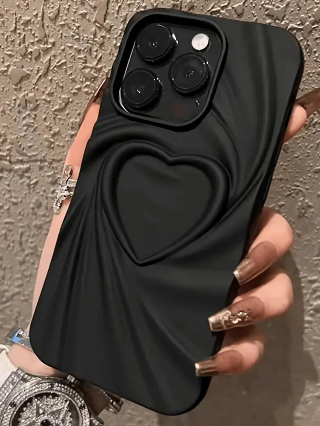 3D сердца чехол на iPhone 11,12,13,14,15,16 pro, promax, силиконовый ...