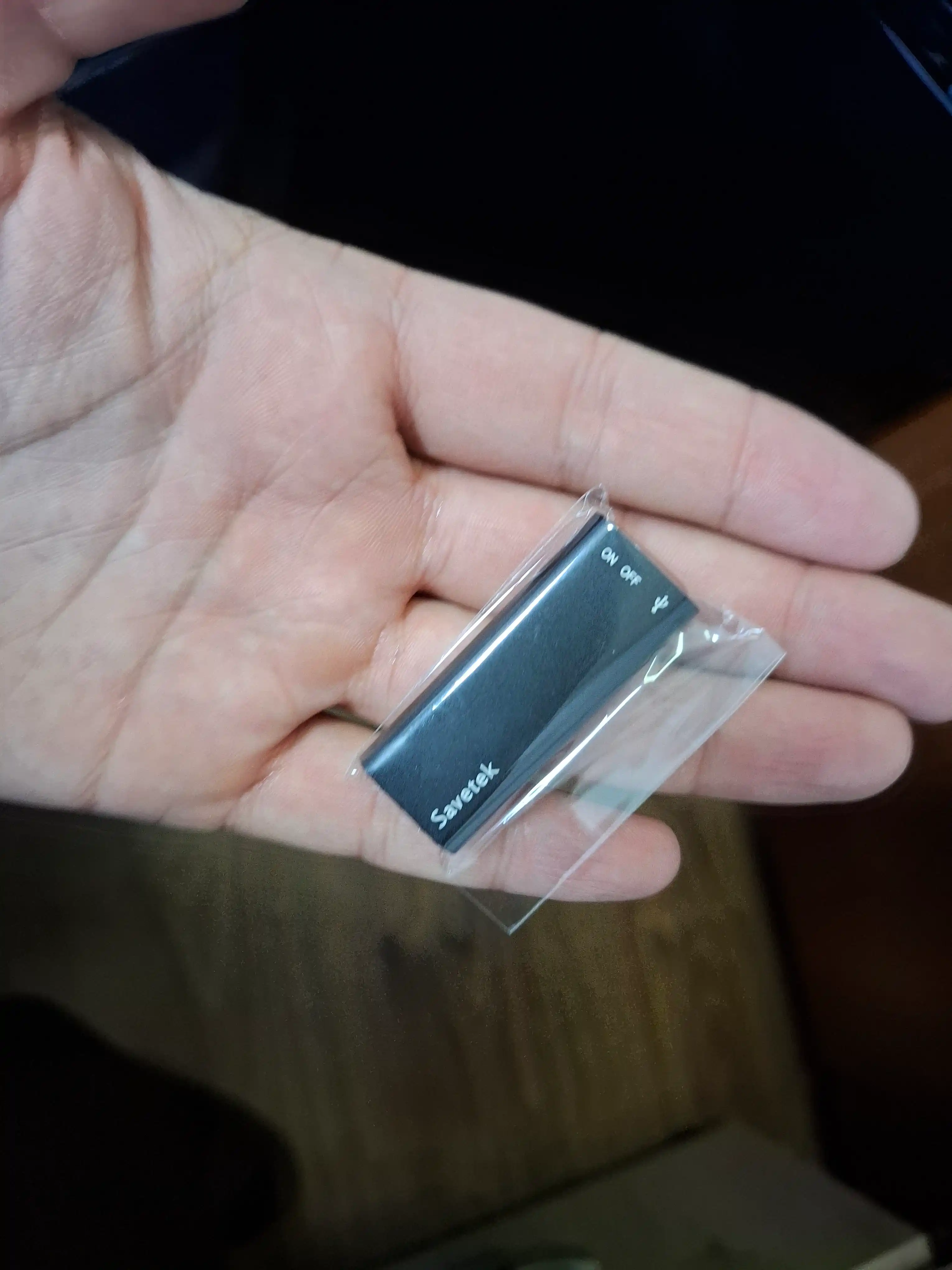 Диктофон, мини 10 часов непрерывной записи голоса, 8 ГБ SAVETEK + Переходник Type C