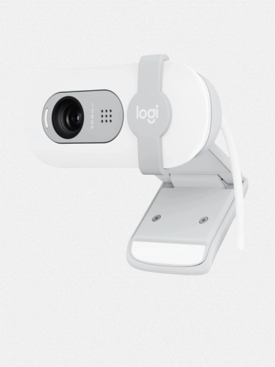 Logitech Brio 90 Full HD 1080p veb-kamerasi, o'rnatilgan mikrofon bilan, porlashga qarshi