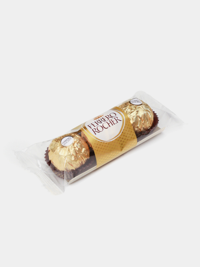 Sutli shokoladdan tayyorlangan Ferrero Rocher konfetlari 3 dona - 