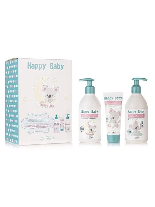 Набор для детей Liv Delano Happy Baby, шампунь, гель-пенка, крем, 0+  уход - 