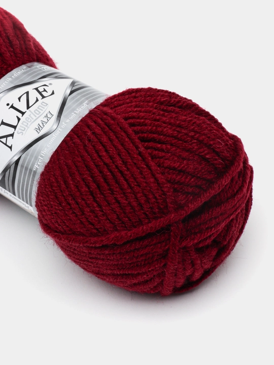 Нить для вязания Alize Superlana Maxi , 25% шерсть, 75% акрил 100 г, 100 м