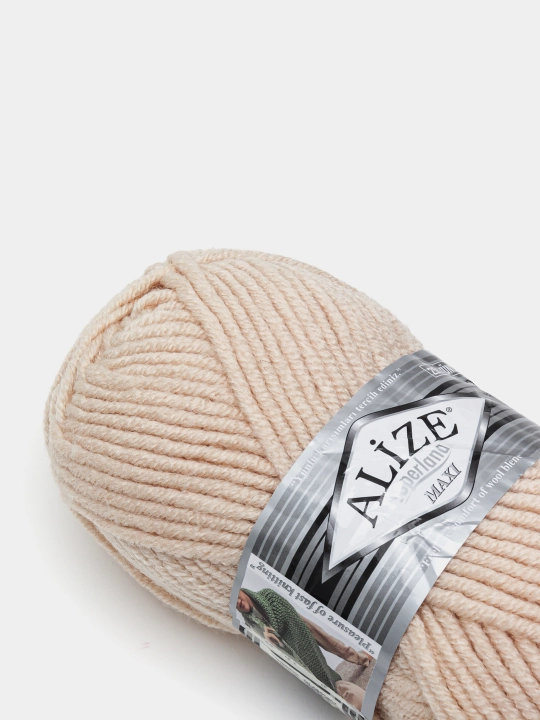 Нить для вязания Alize Superlana Maxi , 25% шерсть, 75% акрил 100 г, 100 м