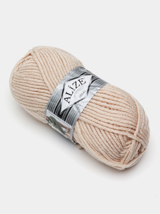 Нить для вязания Alize Superlana Maxi , 25% шерсть, 75% акрил 100 г, 100 м
