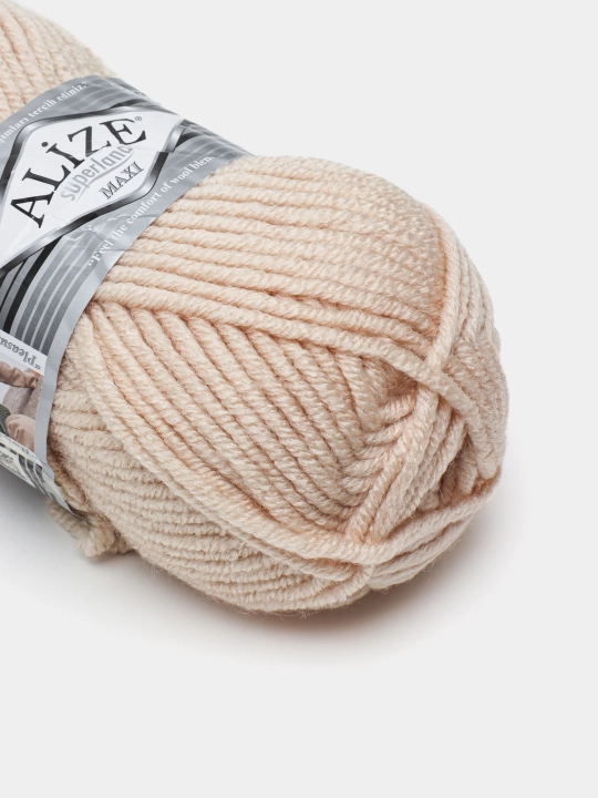 Нить для вязания Alize Superlana Maxi , 25% шерсть, 75% акрил 100 г, 100 м