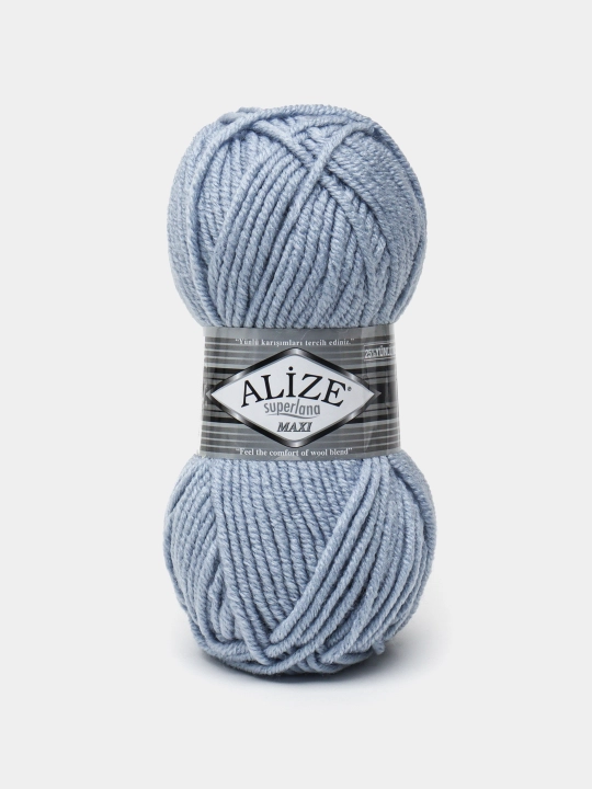 Нить для вязания Alize Superlana Maxi , 25% шерсть, 75% акрил 100 г, 100 м