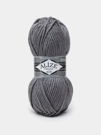 Нить для вязания Alize Superlana Maxi , 25% шерсть, 75% акрил 100 г, 100 м