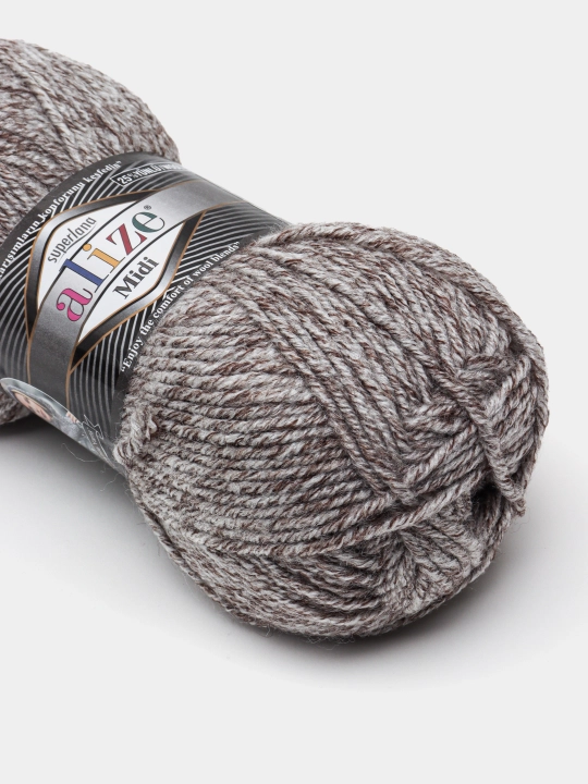 Нить для вязания Alize Superlana Midi, 25% шерсть, 75% акрил, 100 г, 170 м