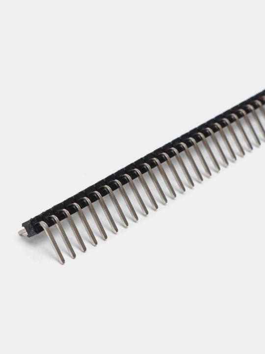 2.54 mm, bitta qatorli pinli ulagich, 90 daraja, 40 aloqalar, 5 dona