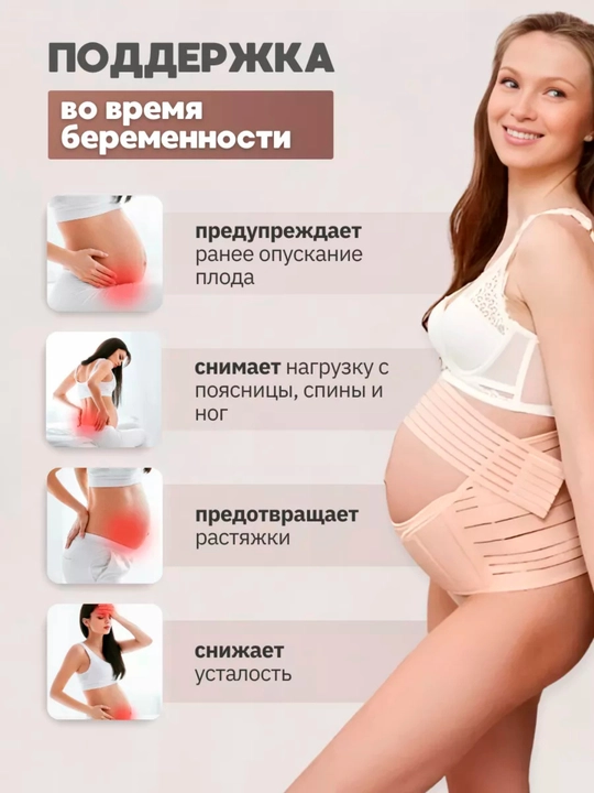 Бандаж для беременных до и после родов 4 в 1, универсальный