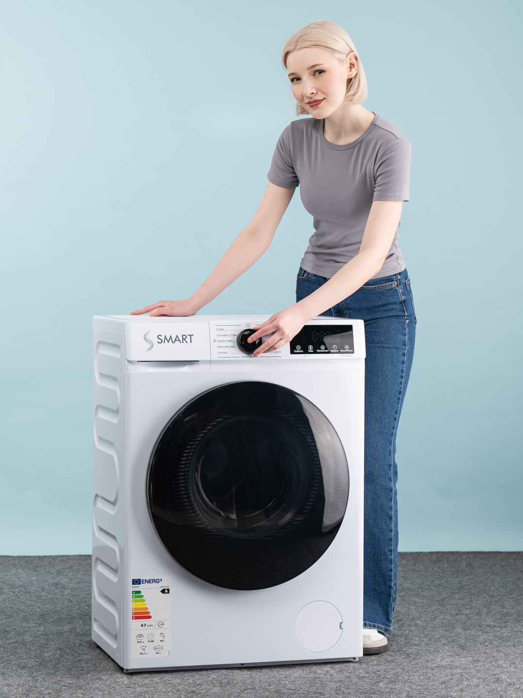 Стиральная машина Ssmart, фронтальная загрузка 6-8 кг, инверторный ...