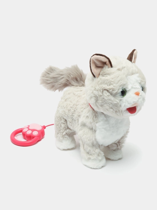 Котенок игрушка интерактивная, кошка робот, собачка робот, умный кот ходит, мяукает, лает 
