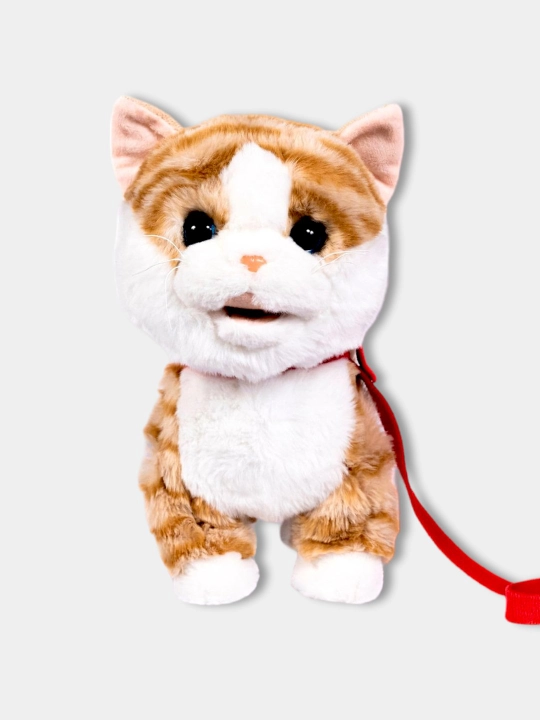Котенок игрушка интерактивная, кошка робот, собачка робот, умный кот ходит, мяукает, лает 