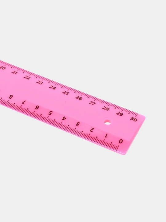 Ruler 30 sm STAMM, plastik, shaffof, neon ranglar, turli xil