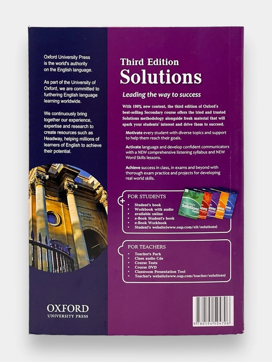 Solutions Third Edition Elementary Pre-Intermediate Student's Book with WorkBook