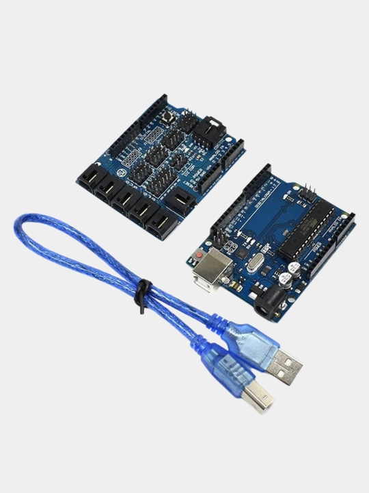 4WD Bluetooth Smart Car Kit Arduino uchun: ultrasonik, liniya datchiklari, UNO R3, DIY