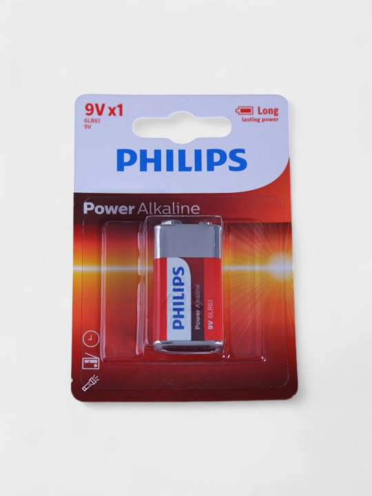 Батарейки Крона, 9 вольт, Phillips щелочная 9В