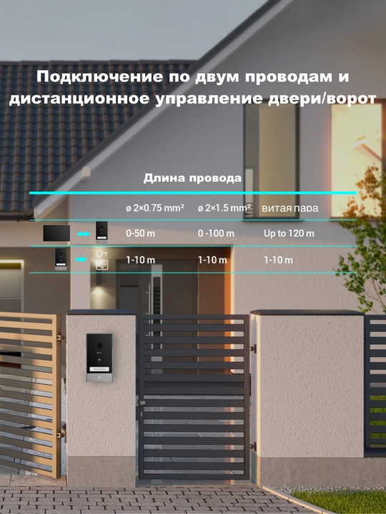 WIFI Домофон Ezviz CS-HP7 2K,3МП с поддержкой RFID карта