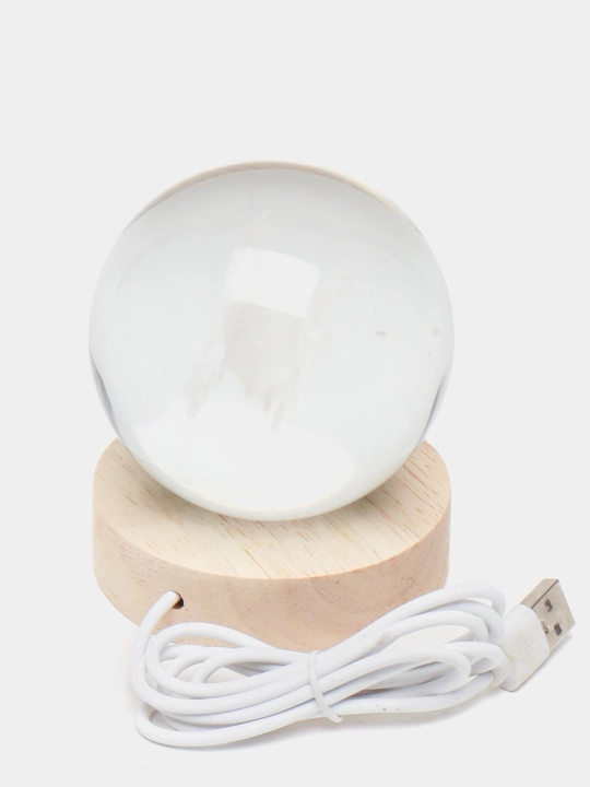 Kristall shar 3D tungi chiroq, stressga qarshi, stol usti, LED, bolalar uchun