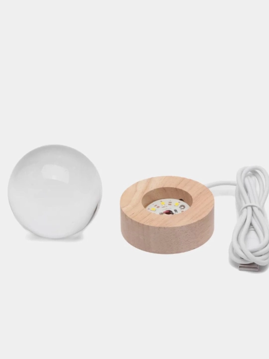 Kristall shar 3D tungi chiroq, stressga qarshi, stol usti, LED, bolalar uchun