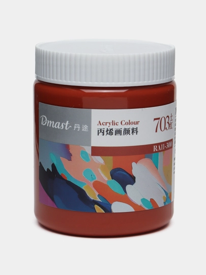 Краска акриловая в банке, 300 мл, 703 EARTHY RED, Dmast Deli RA11-300-703 q0000054497