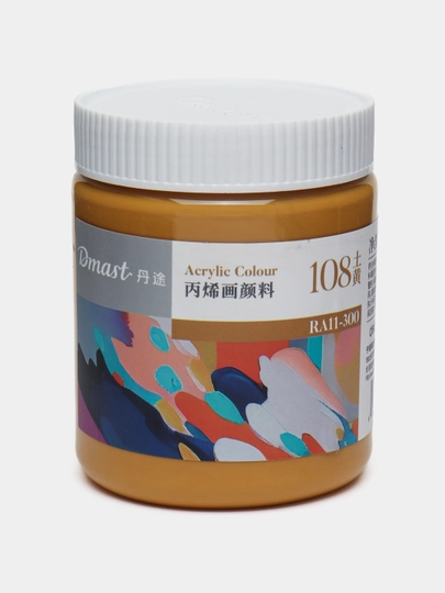 Краска акриловая в банке, 300 мл, 108 EARTHY YELLOW Dmast Deli RA11-300-108 q0000054466