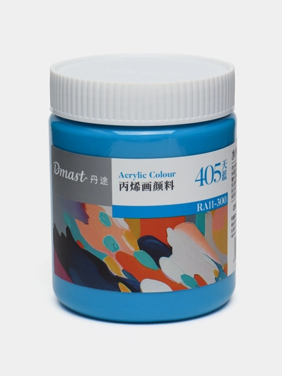 Краска акриловая в банке, 300 мл, 405 CERULEAN BLUE, Dmast Deli RA11-300-405 q0000054471