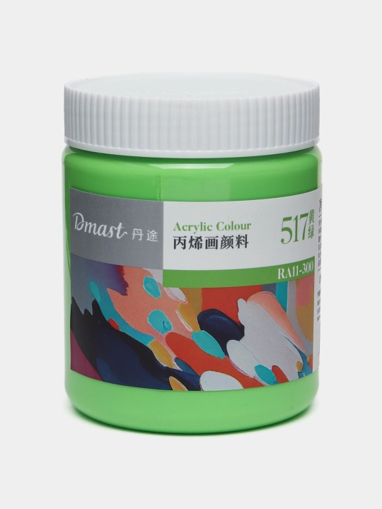 Bankadagi akril bo'yoq, 300 ml, 517 YELLOW GREEN, Dmast Deli RA11-300-517 q0000054492 - 