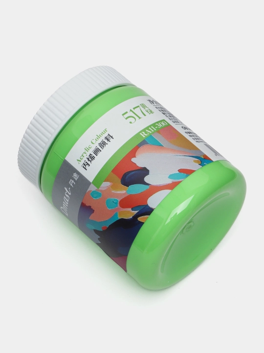 Краска акриловая в банке, 300 мл, 517 YELLOW GREEN, Dmast Deli RA11-300-517 q0000054492