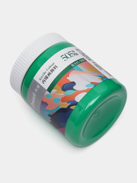 Idishdagi akril bo'yoq, 300 ml, 505 MEDIUM GREEN, Dmast Deli RA11-300-505 q0000054486