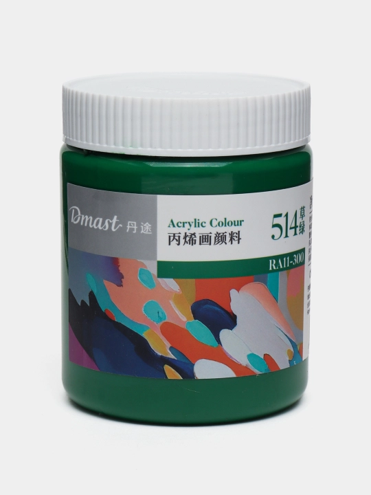 Bankadagi akril bo'yoq, 300 ml, 514 GRASS GREEN, Dmast Deli RA11-300-514 q0000054496 - 