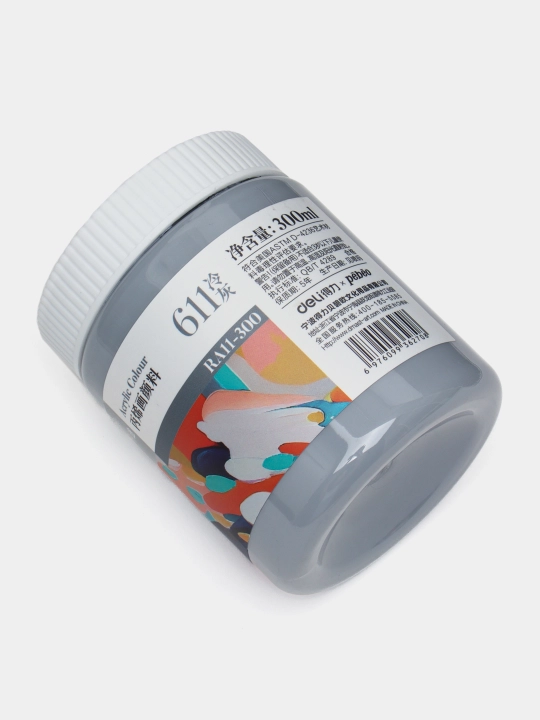 Краска акриловая в банке Dmast, Deli RA11-300-611 Cold Grey, 300 мл, q0000054464