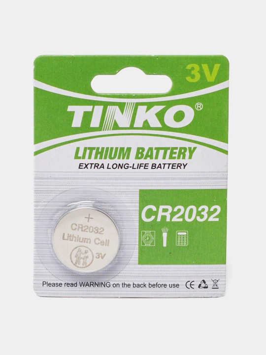 Tinko CR 2032 Lityum tugma batareyalari  (3 v, 1 dona) - 