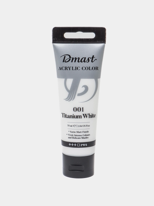 Naychali akril bo'yoq, 75 ml, 001 TITANIUM WHITE, Dmast Deli EC330-TW q0000054424 - 