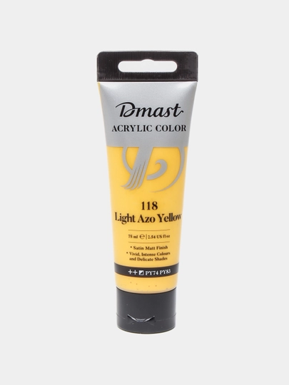 Краска акриловая в тубе, 75 мл, 118 LIGHT AZO YELLOW, Dmast Deli EC330-LAY q0000054416 — DELISTA-EC330LA