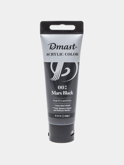 Краска акриловая в тубе, 75 мл, 002 MARS BLACK, Dmast Deli EC330-MB q0000054418