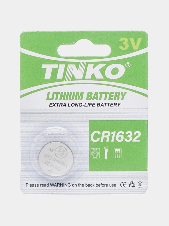 Tinko CR 1632 Lityum tugma batareyalari  (3 v, 1 dona)