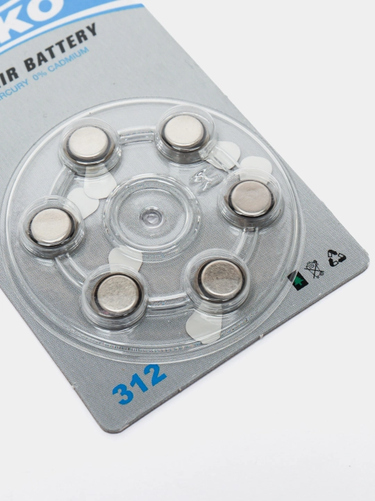 Батарейки кнопочные Tinko 312, 1.45v, 6 шт