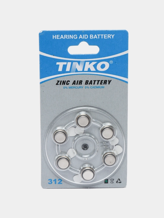 Батарейки кнопочные Tinko 312, 1.45v, 6 шт