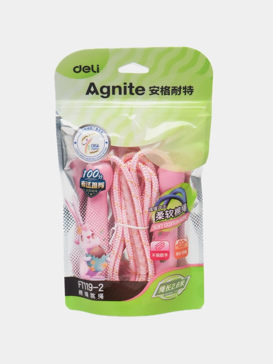 Скакалка 2.6m PINK Agnite Deli FT119-2 q0000054679 - 