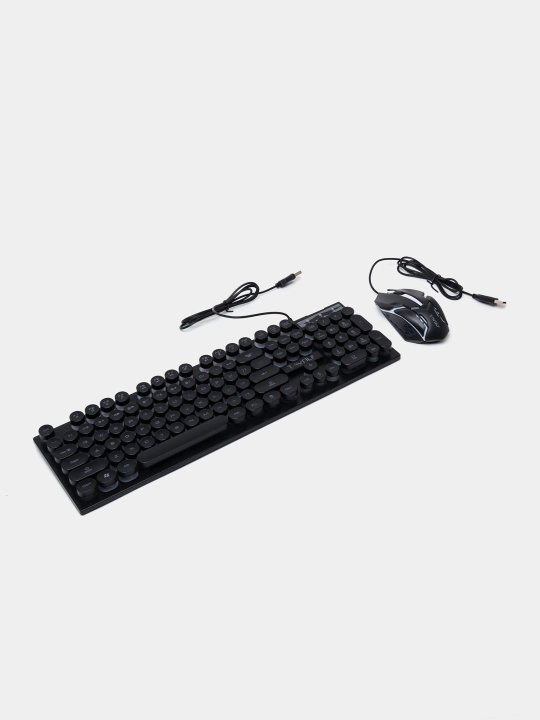 Игровая Клавиатура и мышка T-wolf TF200 c RGB подсветкой