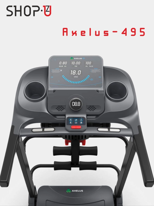 Беговая дорожка Axelus AX-495 складная для дома, до 120 кг, с массажёром и гантелями