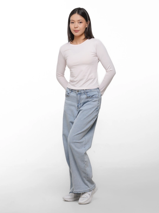 Лонгслив Slim Fit, мягкий стрейчевый трикотаж