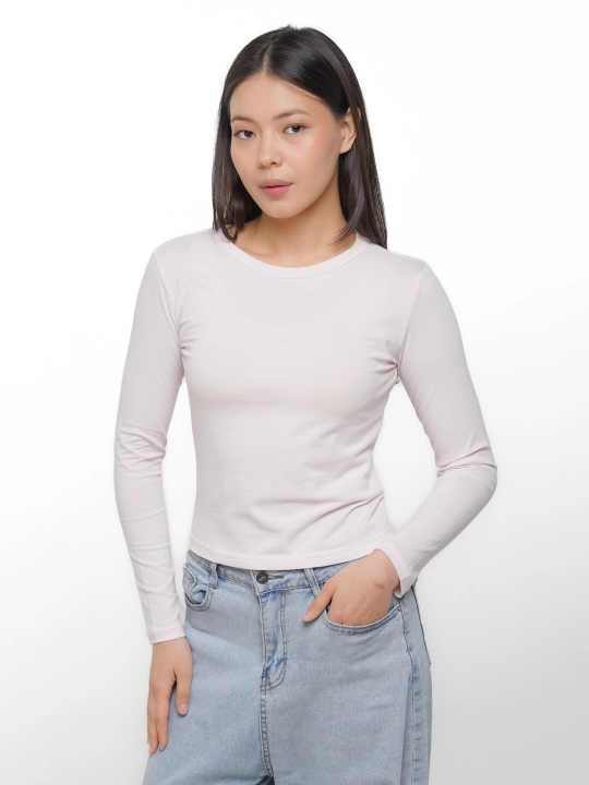 Лонгслив Slim Fit, мягкий стрейчевый трикотаж
