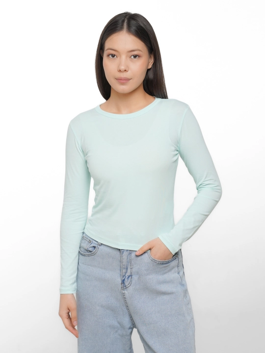 Лонгслив Slim Fit, мягкий стрейчевый трикотаж
