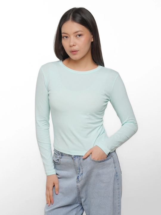 Лонгслив Slim Fit, мягкий стрейчевый трикотаж