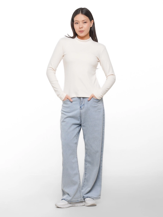 Водолазка regular fit, из мягкого трикотажа, с флисом, с воротником-стойкой