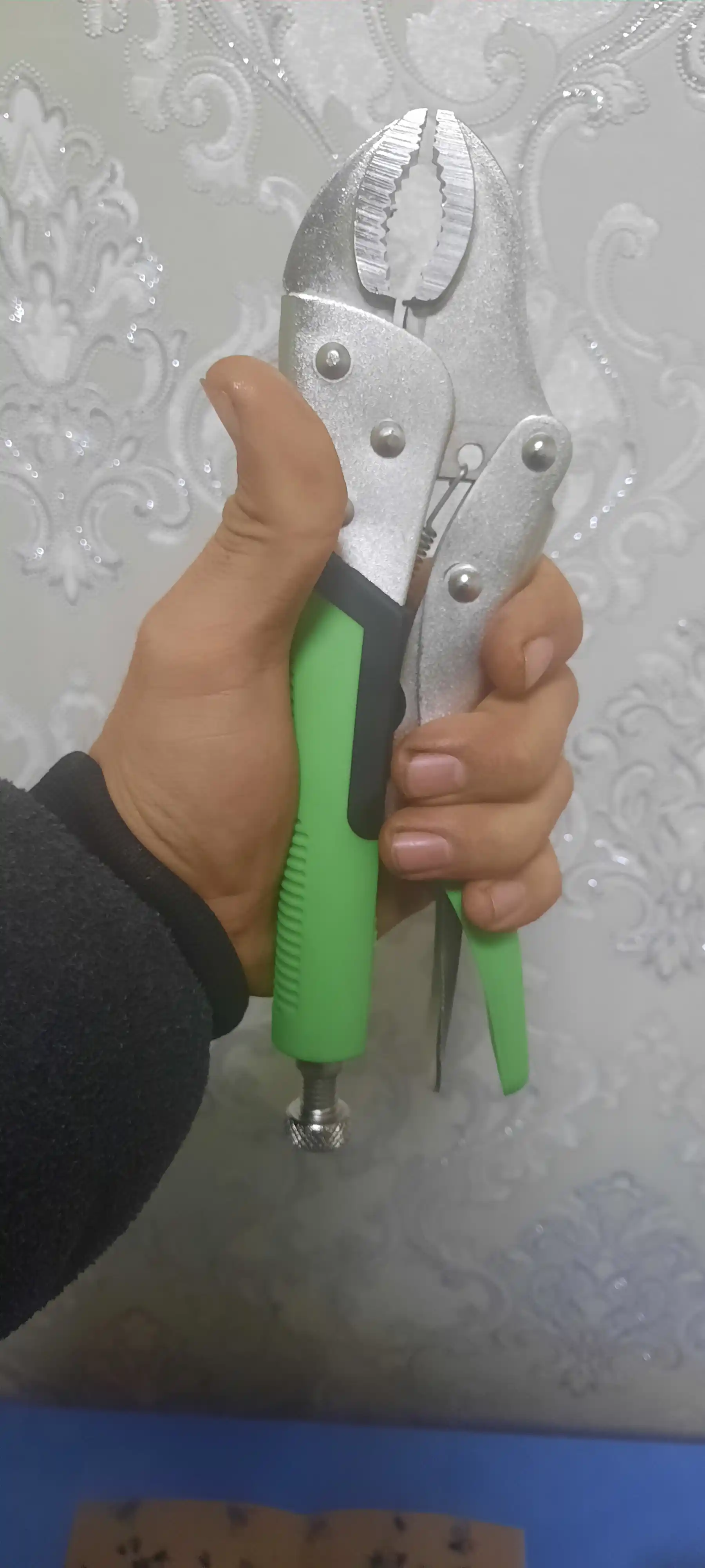 Qo'lda qisqich, sozlanishi qulflash kaliti, pensesi, kauchuk tutqichli Smash